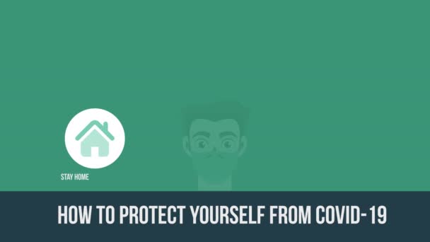 Cómo Protegerse Covid — Vídeo de stock