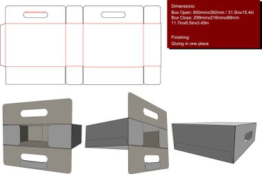 Birçok ürün için taşıyıcı die cut vektör