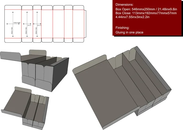 Dividers För Många Produkter Die Cut Vektor — Stock vektor