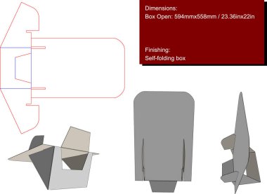 Broşür - Broshure görüntü die cut vektörü