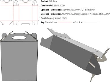 Birçok ürün için hediye kutusu kesme vektörü