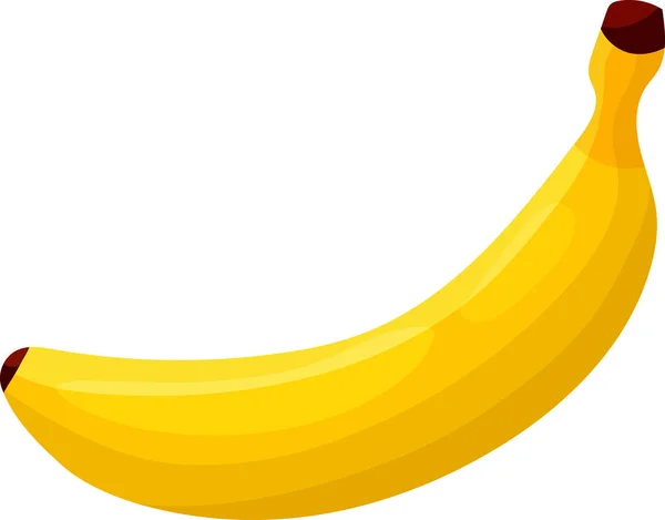 Banana Fresca Sobre Fundo Branco Vetor — Vetor de Stock
