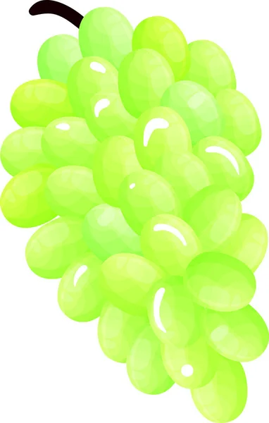 Fresh Grapes White Background Vector — Stock Vector