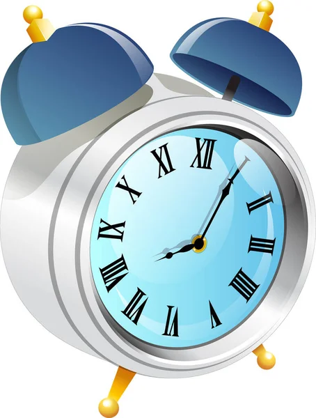 Beyaz Arkaplan Vektörlü Alarmlı Saat Görüntüsü — Stok Vektör