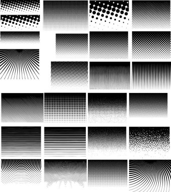 Beyaz arkaplan vektörlü yarım ton çizimi