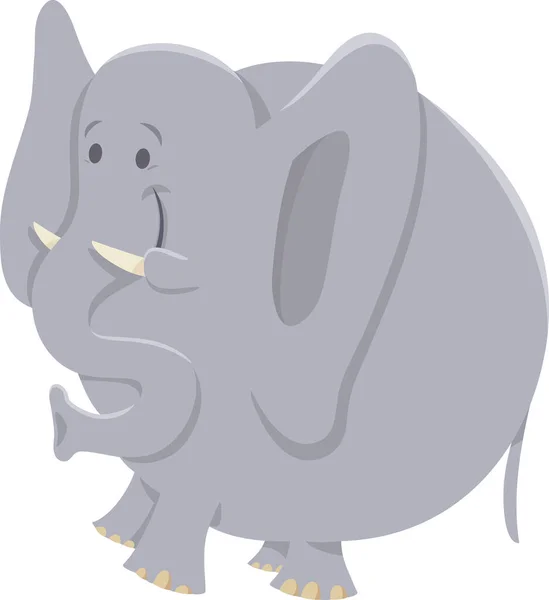Illustrazione Dell Elefante Con Vettore Sfondo Bianco — Vettoriale Stock