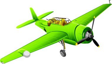 Beyaz arkaplan vektörlü küçük uçağın görüntüsü