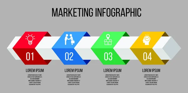 Ilustração Infográficos Marketing Com Título Elementos Criativos Formas Vetor — Vetor de Stock