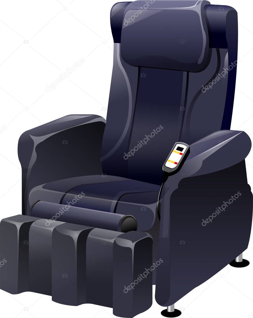 Illustration of massage chair with white background vector