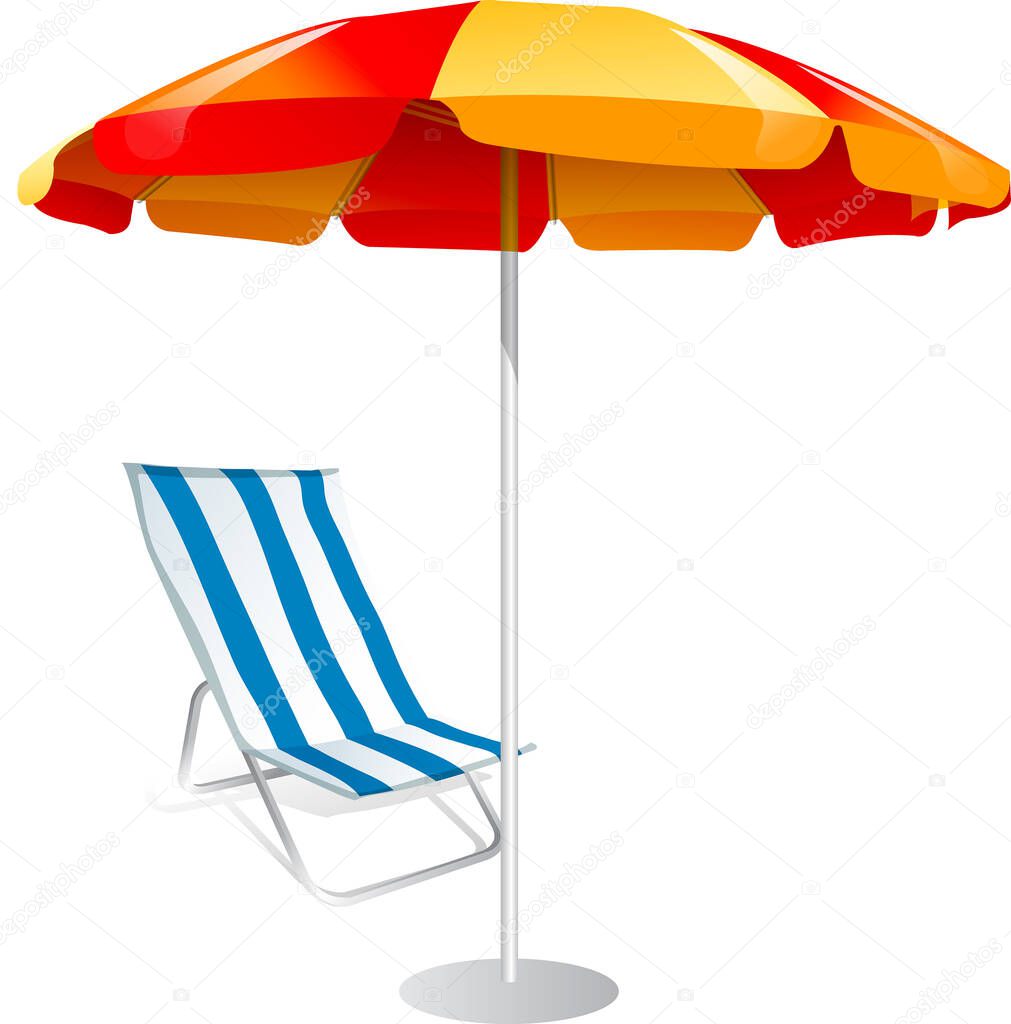 Illustration of parasol, with white background vector