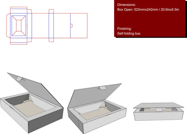 Scatola Lusso Più Prodotti Die Cut Vector — Vettoriale Stock