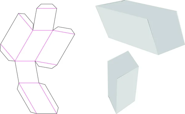 Паралельний Шаблон Упаковки Коробки Вектор — стоковий вектор