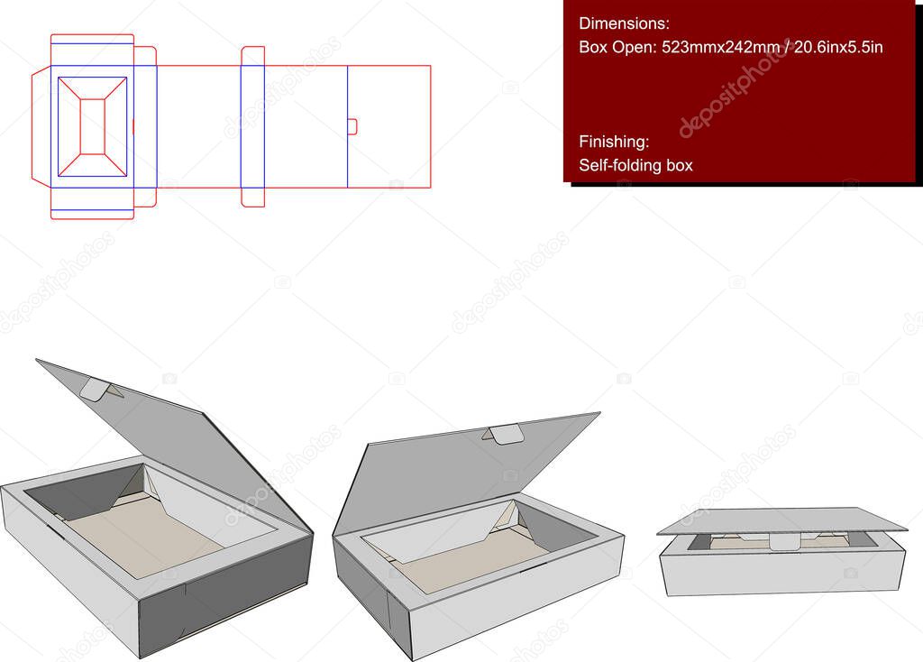 Luxury box for more products die cut vector