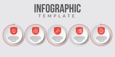 Başlık, elementler, yaratıcı şekiller ve vektör ile Modern Business rengarenk bilgisinin gösterimi