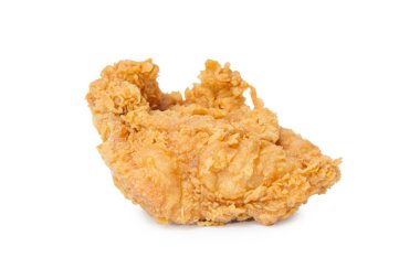 Kızarmış tavuk beyazda izole.