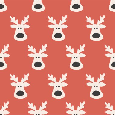 Dikişsiz Ren geyiği desen