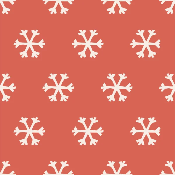 Seamless snowflake pattern — Stock Vector