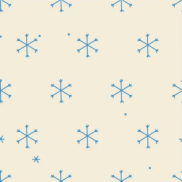 Seamless pattern, snowflake art background design for fabric and decor — Stock Vector