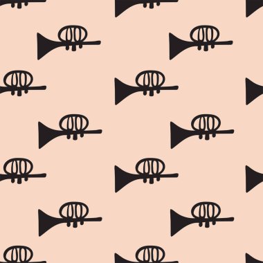 Dikişsiz desen, trompet arka plan sanat tasarlamak kumaş ve dekor