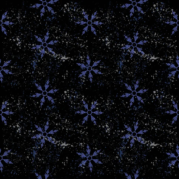 Seamless mönster snöflingor abstrakt isolering, vintern element för design — Stockfoto