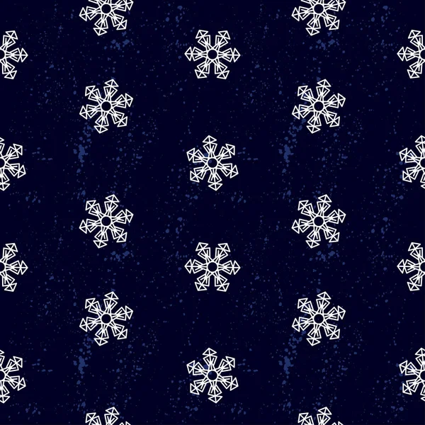 Seamless pattern snowflakes abstract isolation, winter element for design — Stock Photo, Image