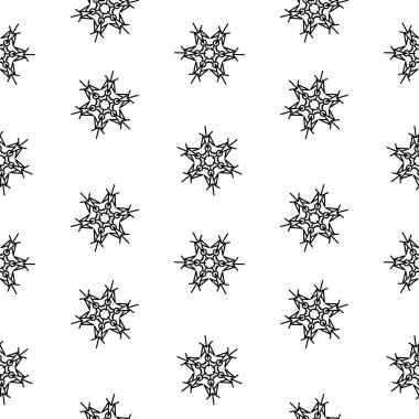 Yalıtım, kış öğesi tasarım için seamless modeli kar taneleri soyut