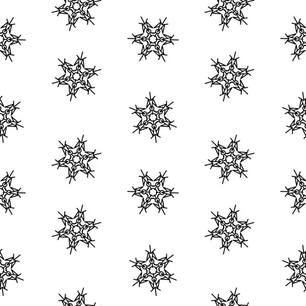 Безшовний візерунок сніжинки абстрактна ізоляція, зимовий елемент для дизайну — стокове фото