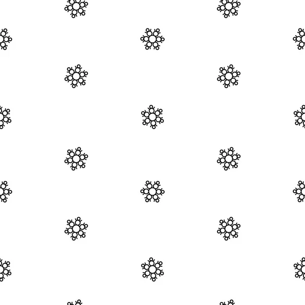 Бесшовный рисунок снежинки абстрактная изоляция, зимний элемент дизайна — стоковый вектор