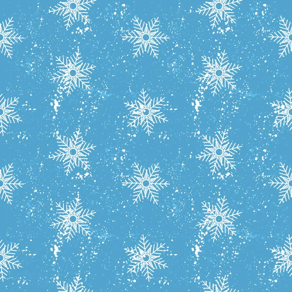 Patrón sin costuras copos de nieve abstracto aislamiento, elemento de invierno para el diseño — Vector de stock