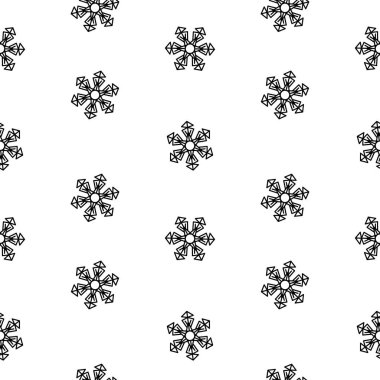 Yalıtım, kış öğesi tasarım için seamless modeli kar taneleri soyut