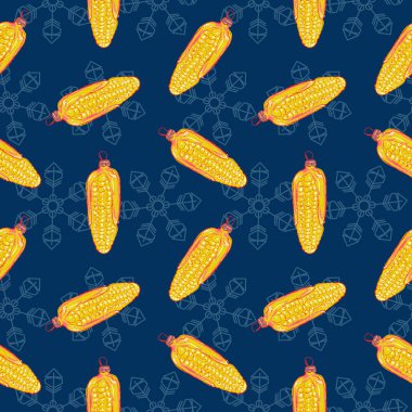 Desen vintage el topları ve oyuncak çizilmiş. Noel ve yeni yıl tasarım öğeleri