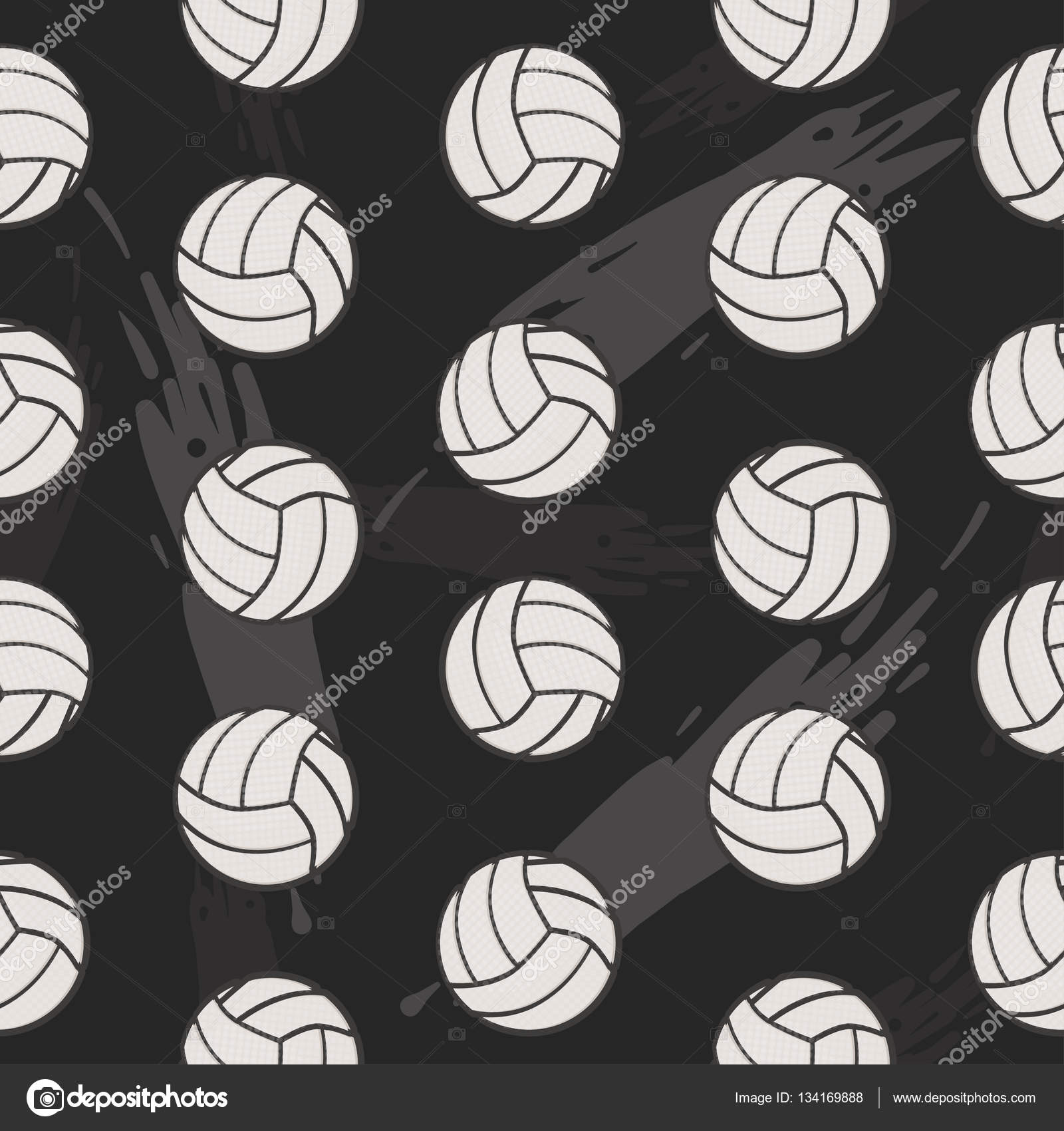 Volleyball seamless pattern for boy. Sports balls on background — Stock ...