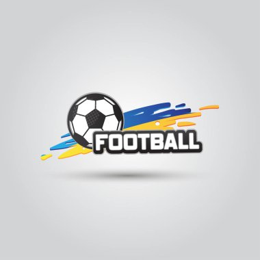 Topu sembolü Ukrayna Futbol Logo Rozet. Spor amblemi öğesi