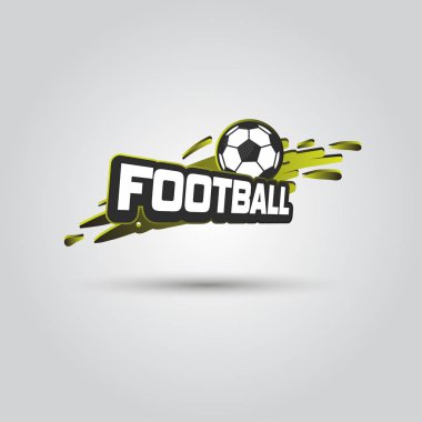 Topu sembolü futbol Logo Rozet. Spor amblemi öğesi