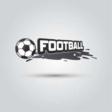 Topu sembolü futbol Logo Rozet. Spor amblemi öğesi