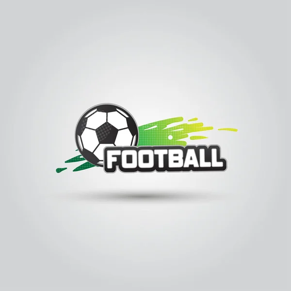 Ball-Symbol Fußball-Logo-Abzeichen. Sportabzeichen-Element — Stockvektor