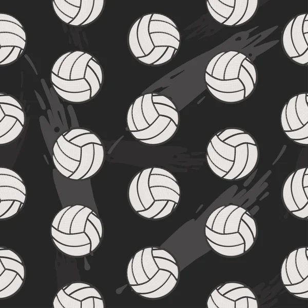 Volleyball nahtlose Muster für Junge. Sportbälle im Hintergrund — Stockvektor