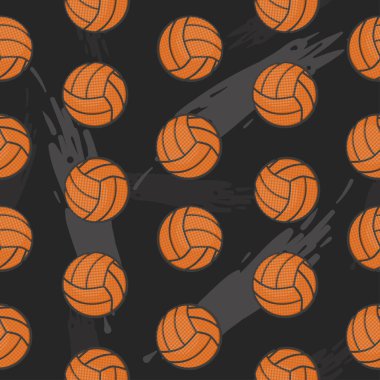 Voleybol çocuk için seamless modeli. Spor topları arka plan üzerinde