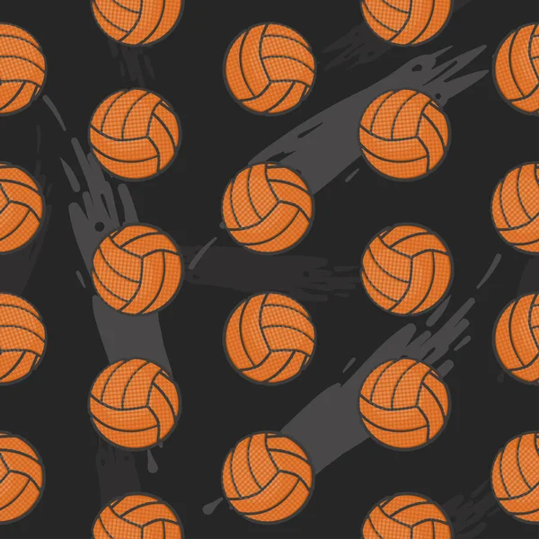 Patrón sin costura de voleibol para niño. Pelotas deportivas en segundo plano — Vector de stock