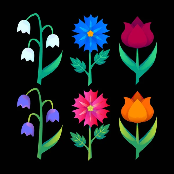 Abstraktní květinové prvky přechodu světlá květina — Stockový vektor