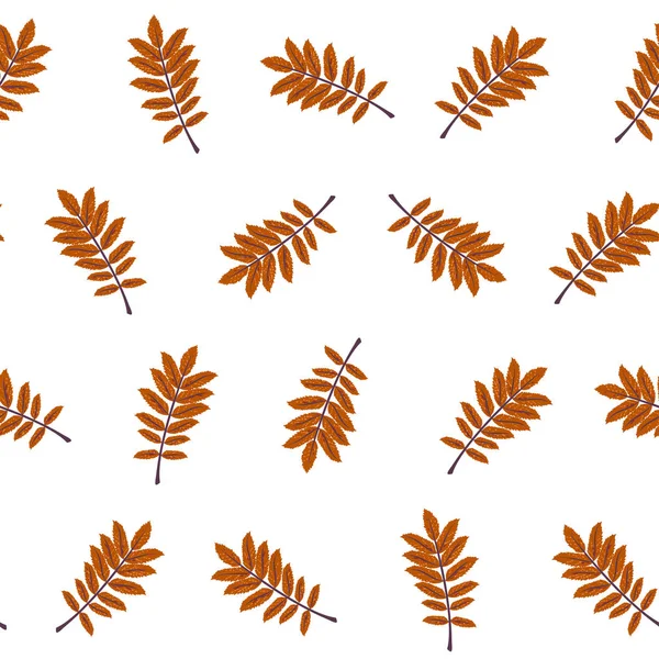 Beyaz arka planda turuncu yaprakların desen. Eko sonbahar doğa duvar kağıdı. Biyo tasarım