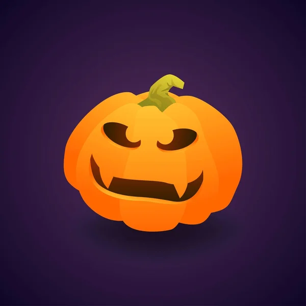 Gradient element Pumpkin face for Halloween. Holidays character design — Stock Vector