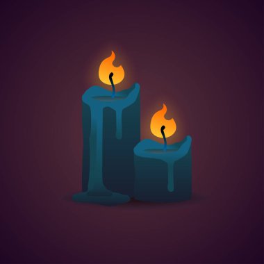 Cadılar Bayramı için degrade eleman mum. Sihirli tasarım