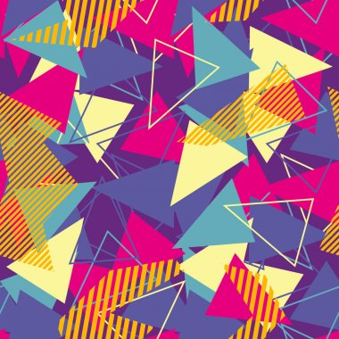 Kızlar, erkekler ve giysiler için soyut, kusursuz vektör deseni. Noktalı yaratıcı arka plan, geometrik figürler tekstil ve kumaş için komik duvar kağıtları. Moda tarzı. Renkli parlak