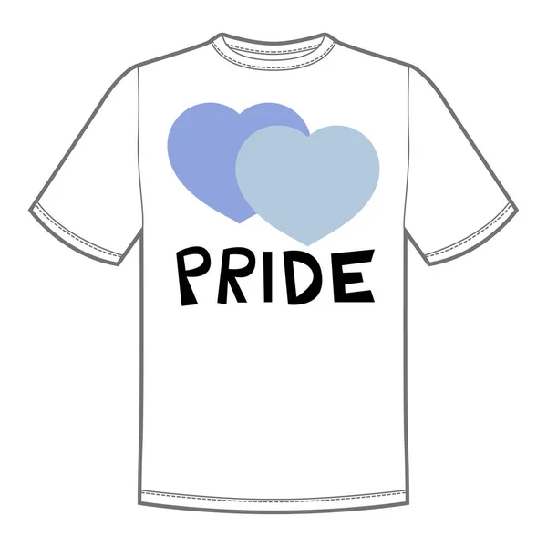 Impressão vetorial para t-shirt com coração Pride lgbt —  Vetores de Stock