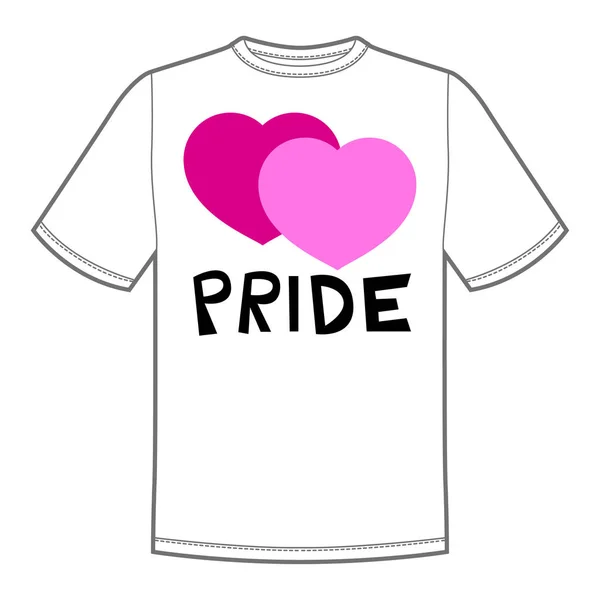 Impresión vectorial para camiseta con corazón Pride lgbt — Vector de stock