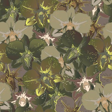 Soyut kamuflaj Dikişsiz desen doku askeri ordu yeşil av kıyafetleri yineler. Tekstil ve kumaş için duvar kağıdı. Moda stil