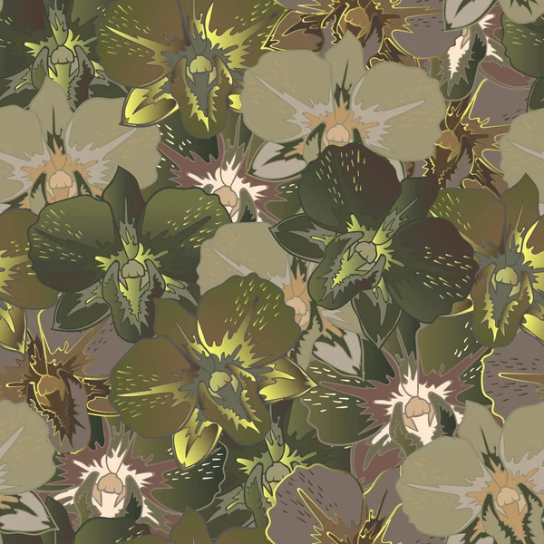 Soyut kamuflaj Dikişsiz desen doku askeri ordu yeşil av kıyafetleri yineler. Tekstil ve kumaş için duvar kağıdı. Moda stil