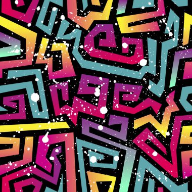 Kızlar, erkekler ve giysiler için soyut, kusursuz vektör deseni. Noktalı yaratıcı arka plan, geometrik figürler tekstil ve kumaş için komik duvar kağıtları. Moda tarzı. Renkli parlak