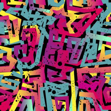 Kızlar, erkekler ve giysiler için soyut, kusursuz vektör deseni. Noktalı yaratıcı arka plan, geometrik figürler tekstil ve kumaş için komik duvar kağıtları. Moda tarzı. Renkli parlak